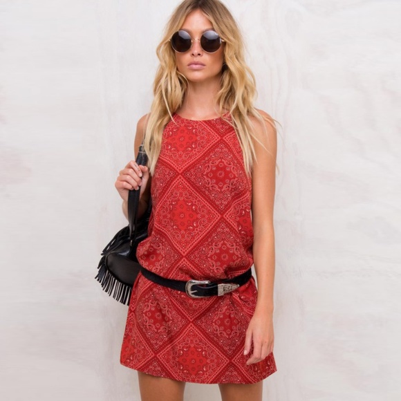 Glam Girl Fashion Dresses & Skirts - NWT LAST ONE!  Red Geometric Print Halter Dress